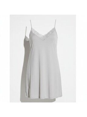 Zimmerli Of Switzerland Spaghetti Nighty Platinum Gray Size Medium -NWT!